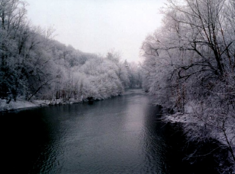 Creek in winter1 - north Lebanon, Mzaar Ski Resort