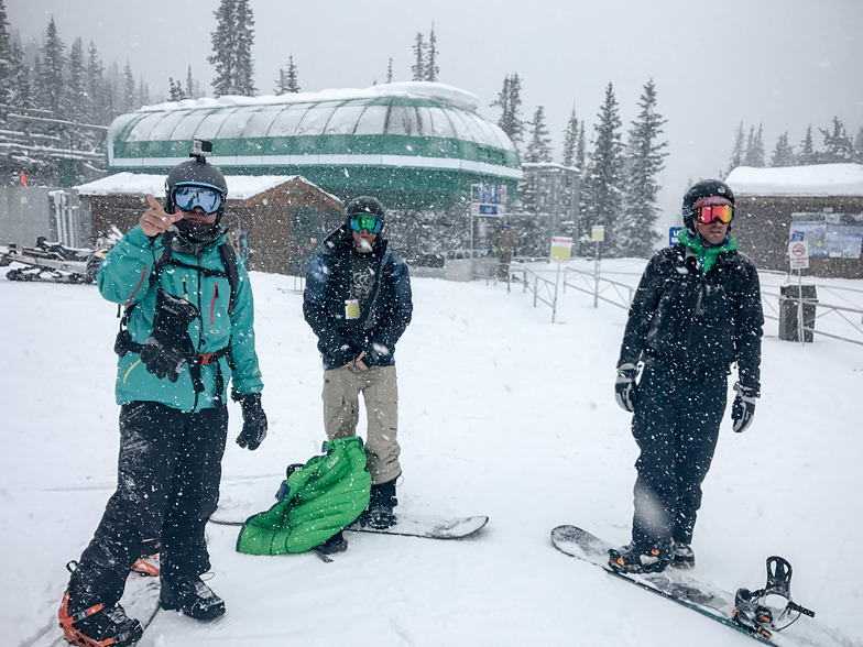 Snowing in Lake Louise