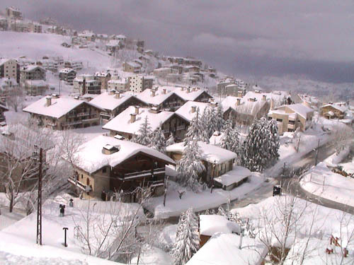the Cedars village after the first storm of the season