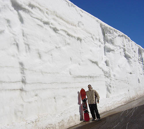 Snow wall in Faraya, Mzaar Ski Resort