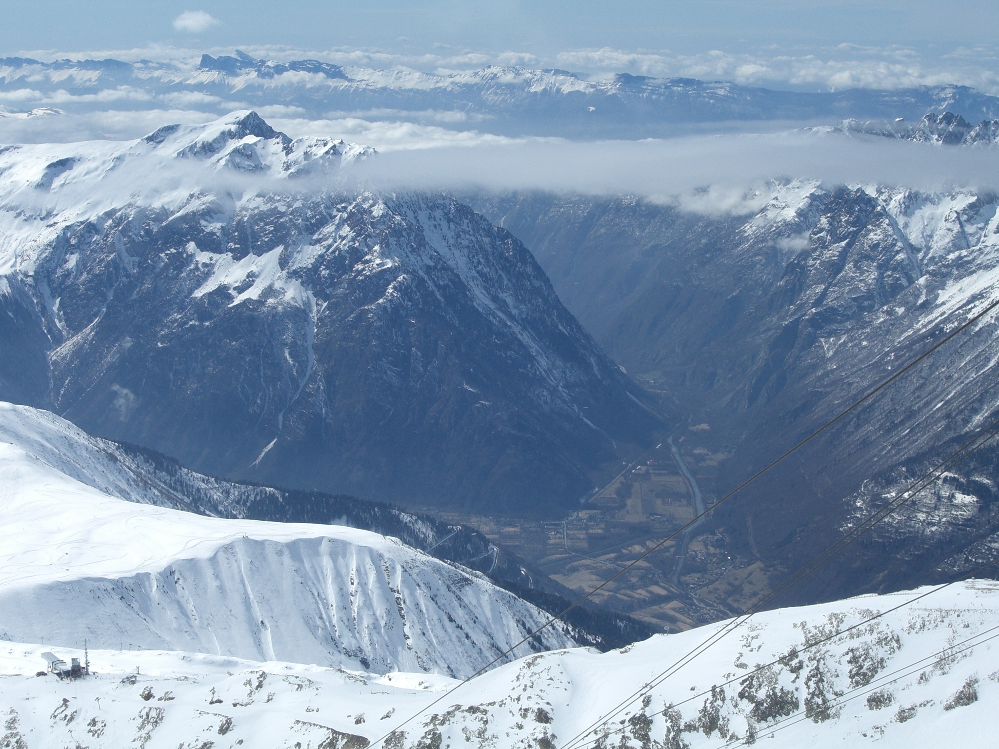 Looking back from Pic Blanc, Alpe d'Huez