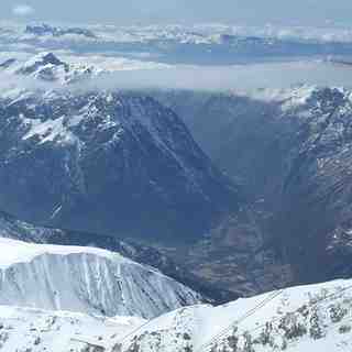 Looking back from Pic Blanc, Alpe d'Huez