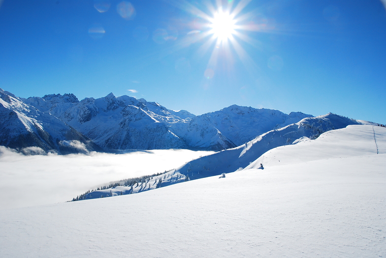 Massif des 7 Laux depuis le Grand Rocher, Les 7 Laux