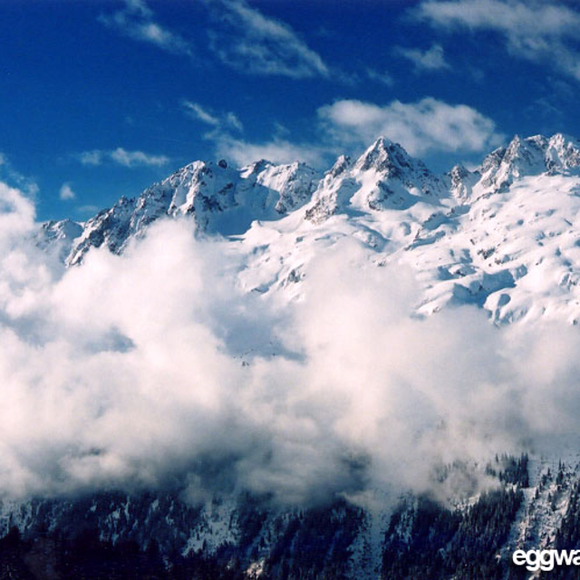 View across the Chamonix Valley from Argentiere