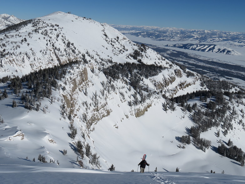 Hiking to Powder 8, Jackson Hole
