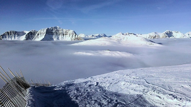 Skiing above the clouds at Sunshine, Sunshine Village