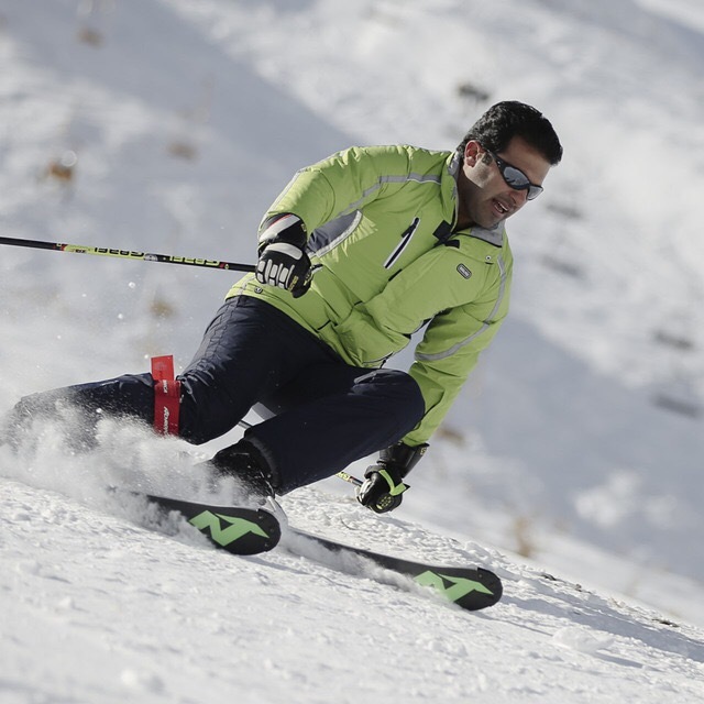 hossein shams in darbandsar ski slope