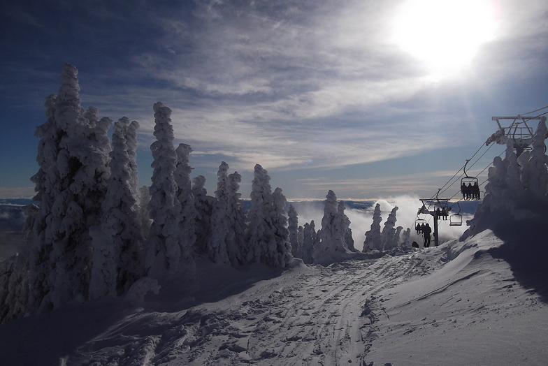 Starting to ghost at Crystal, Sun Peaks