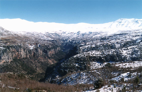 Another view of Qadicha valley, Lebanon, Mzaar Ski Resort