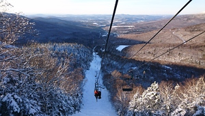 going up, looking back, Smuggler's Notch photo