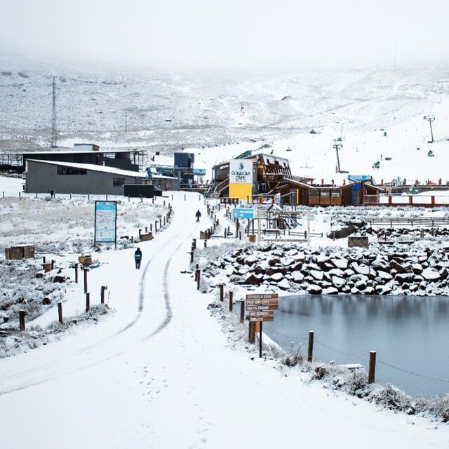 Afriski Mountain Resort Snow: Snow falling at Afri-Ski