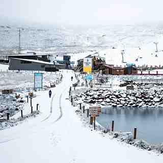 Snow falling at Afri-Ski, Afriski Mountain Resort