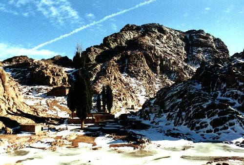 melting snow, Egypt, Jabal Katherina