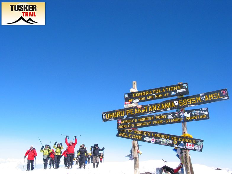 Approaching the Summit Uhuru Peak., Mount Kilimanjaro