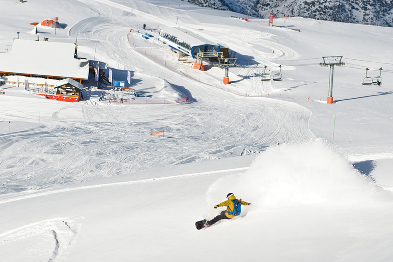 snowboarding in Valle Nevado