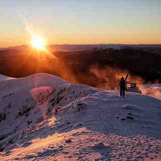 A morning ski in Australia., Mount Buller