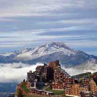 First snow on the peaks., Avoriaz