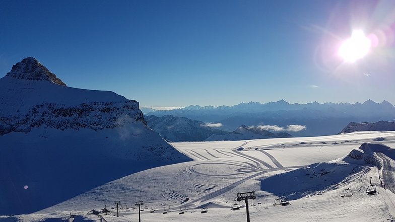 A wonderful ski day, Gstaad Glacier 3000