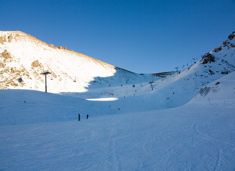 View from middle station to The Talgar Pass, Shymbulak