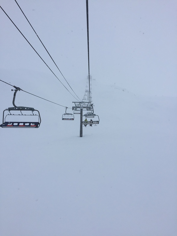 Snowy afternoon, La Plagne