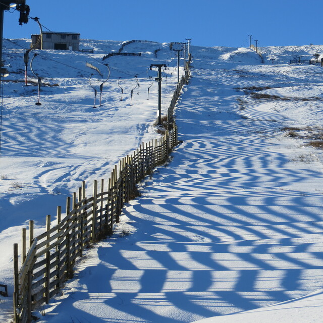 Artistic snow fencing, Weardale Ski Club