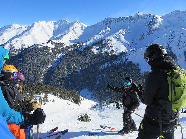 Listening carefully to our guide, Silverton Mountain