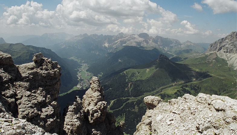 looking across the dolomites, Val Gardena