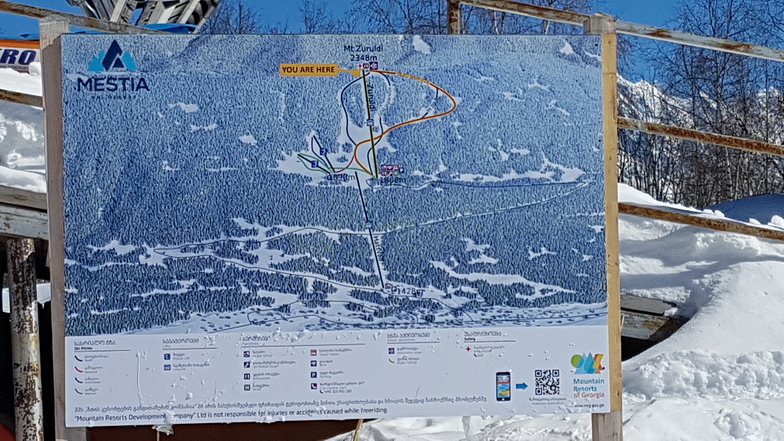 Mestia slope map