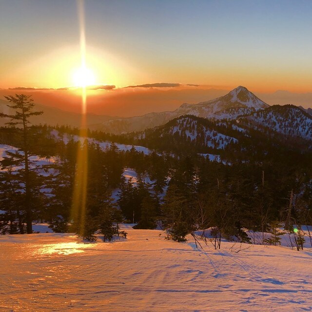 sun goes down, Shiga Kogen-Yokoteyama