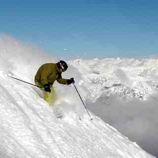 Untracked down Peak Bowl, Whistler Blackcomb