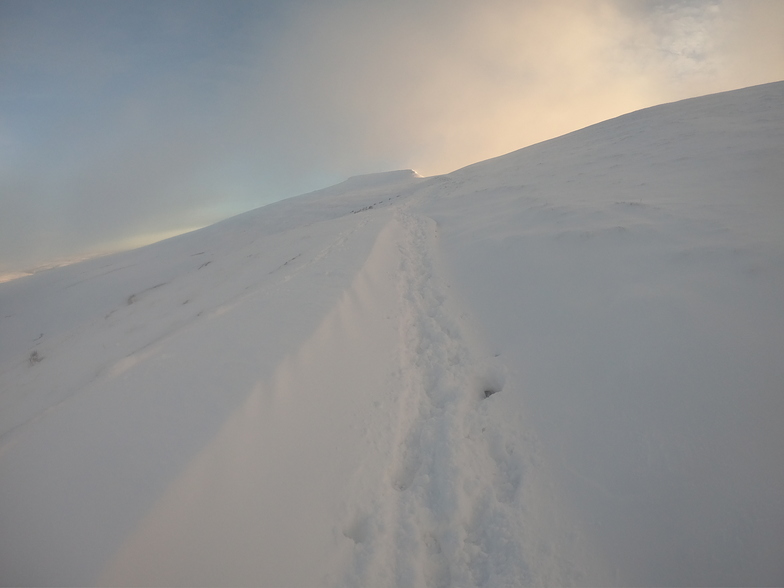 Corn Du under a blanket of snow, Pen-y-Fan