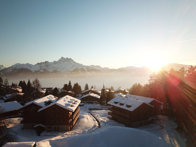 Sunset over Domaine Du Roc, Villars