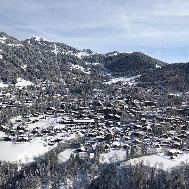 Villars on a beautiful winter day
