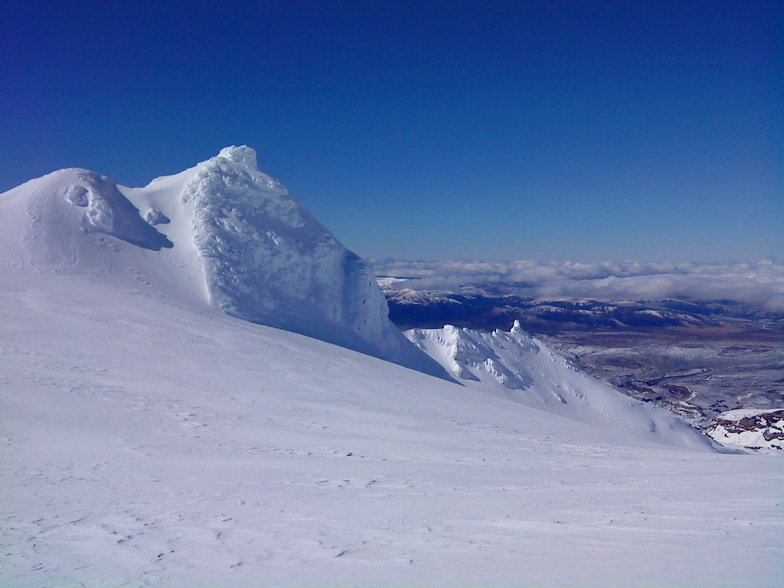 The Clocktower above Whangaehu Glacier, Turoa