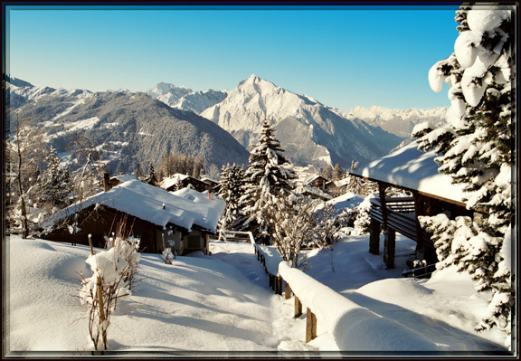 &quot;A Snowy Verbier Village&quot;