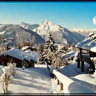 &quot;A Snowy Verbier Village&quot;