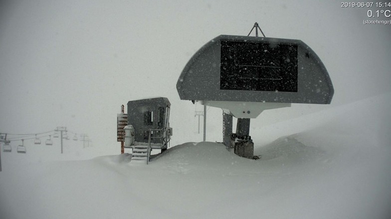 Heavy snow in June., Sunshine Village