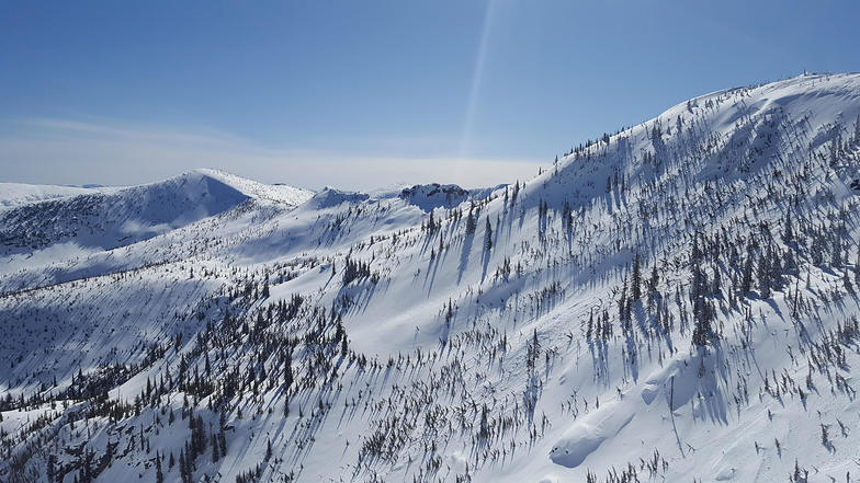 Helicopter and backcountry ski terrain, Selkirk Powder