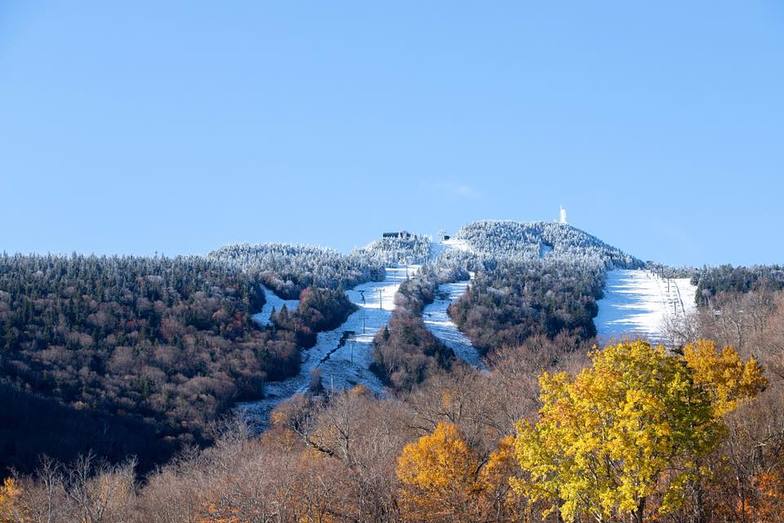 Opening this morning with help from the snow-guns (pic taken a fortnight ago), Killington