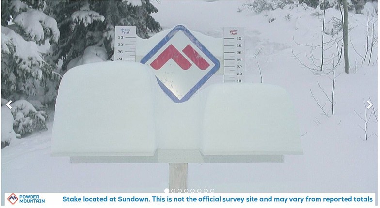 102cm (41 inches) of snowfall this week, Powder Mountain
