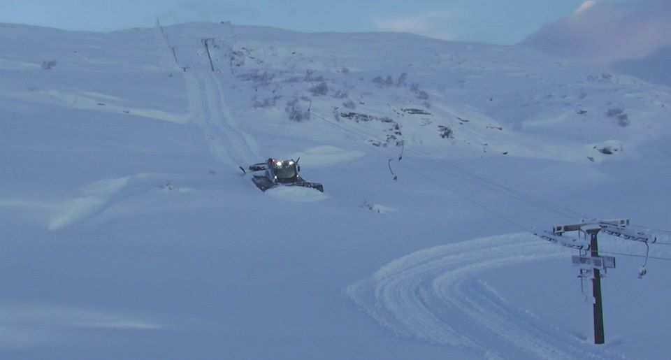 more than a metre of snow during the last week, Voss
