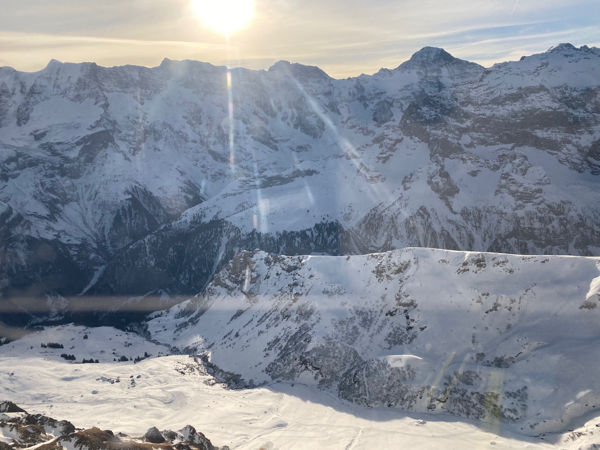on the cable car to the schilthorn, Mürren