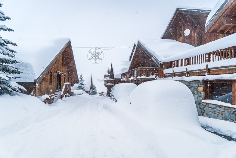 most snow since before Christmas, Les Menuires