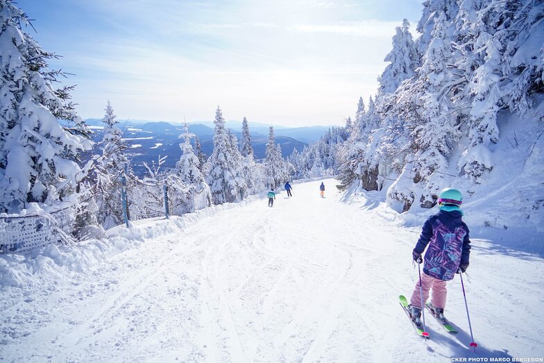 lots of snow during the last week, Mont Orford