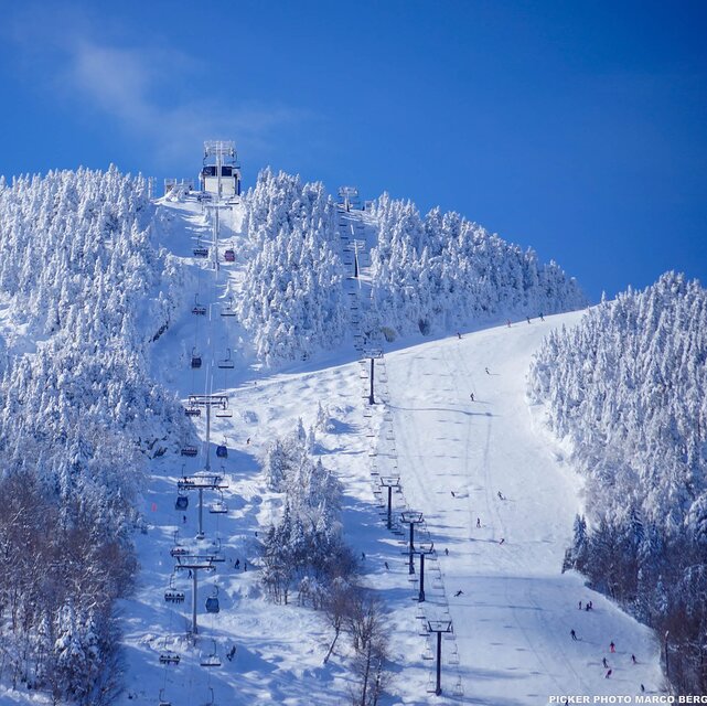 lots of snow during the last week, Mont Orford