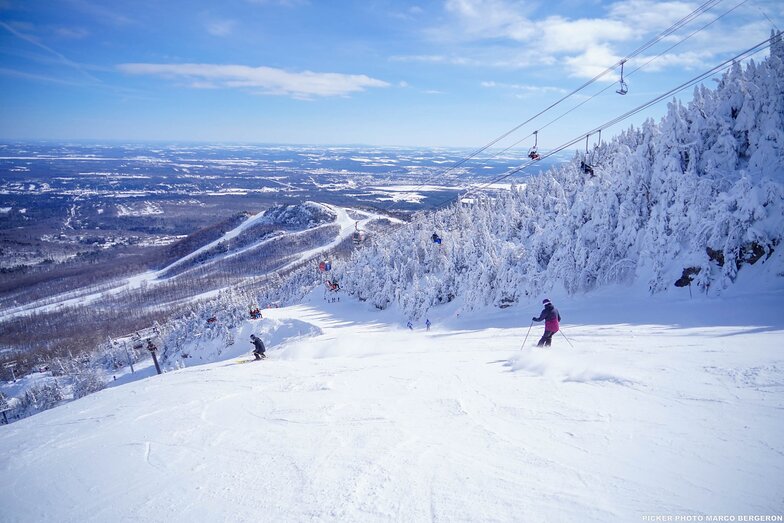 lots of snow during the last week, Mont Orford