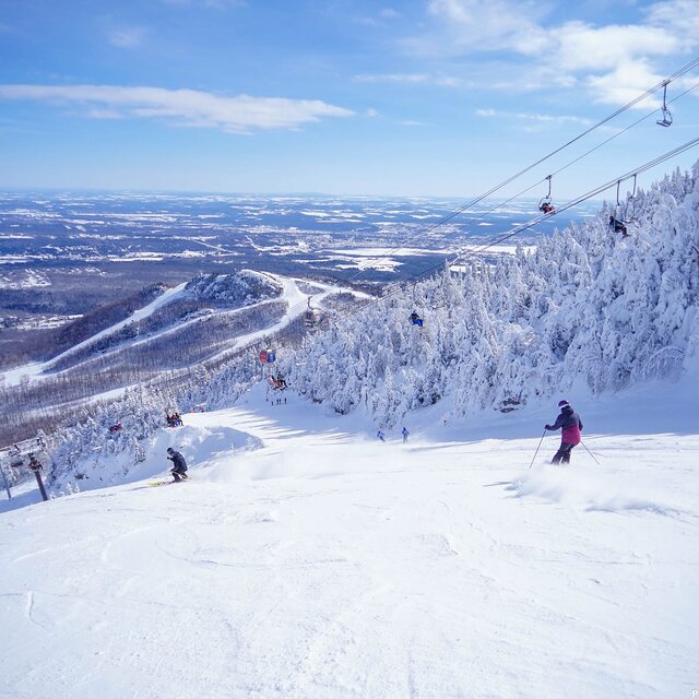 lots of snow during the last week, Mont Orford