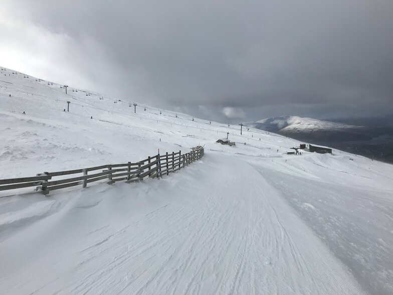 the most terrain open at Highland ski areas, Nevis Range