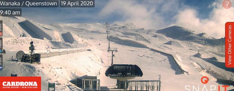 snow in April, Cardrona
