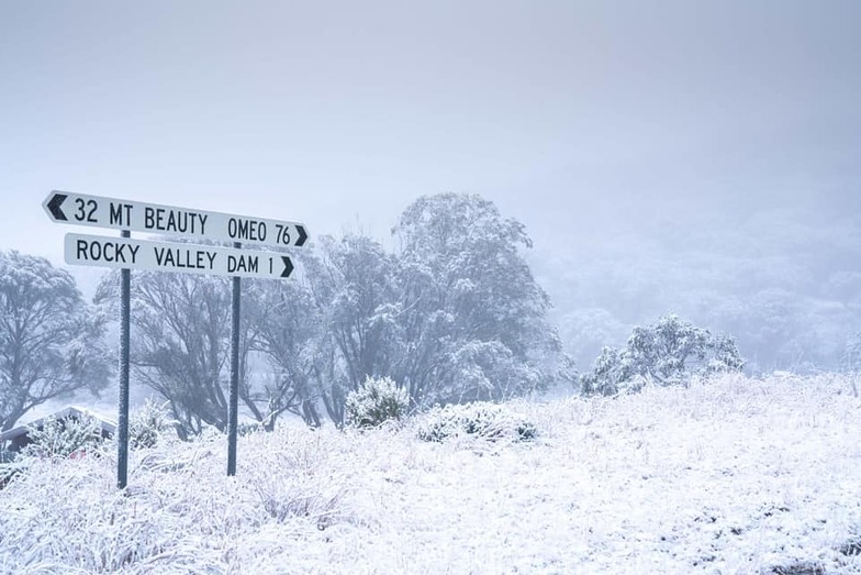 plenty of late autumn snow, Falls Creek